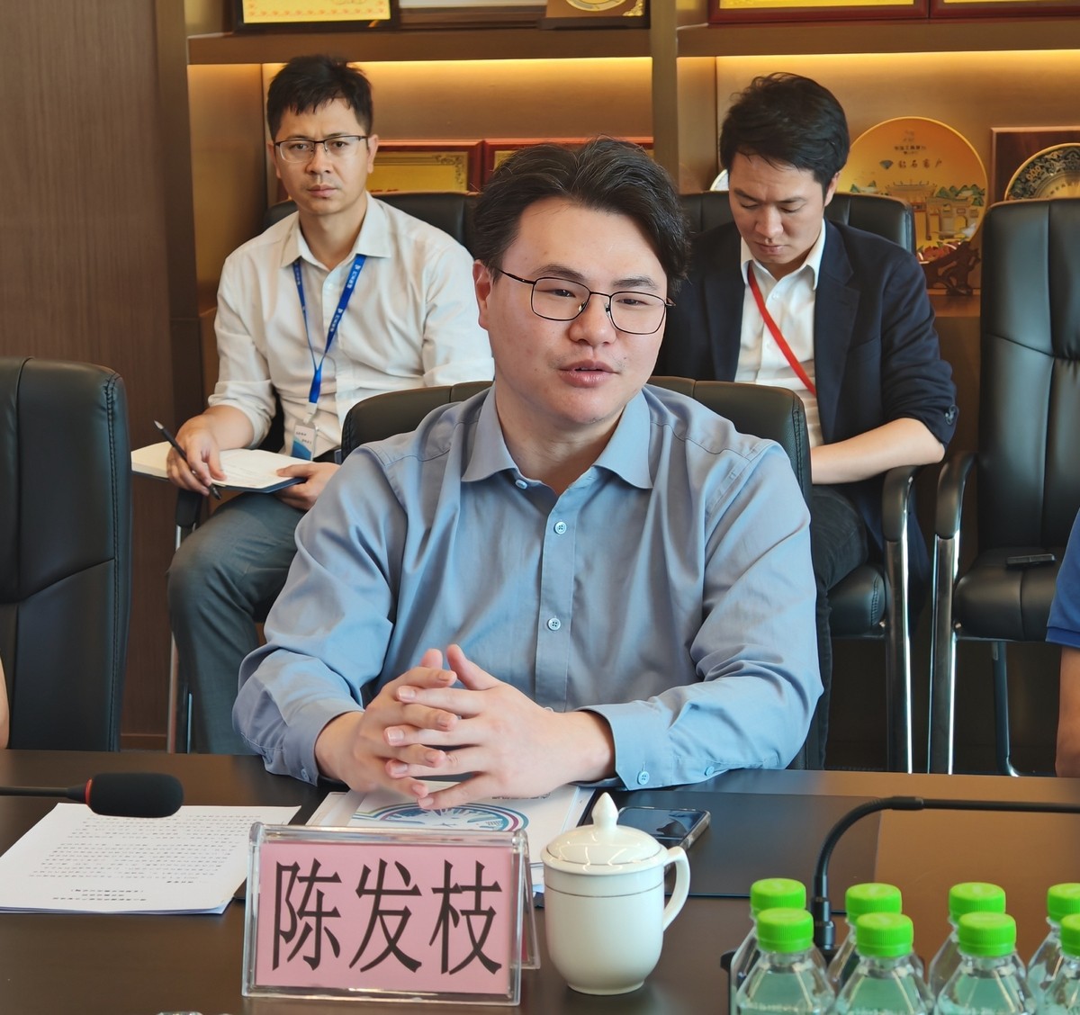 高明区区委区府办、佛山新基础工业集团来访我司调研